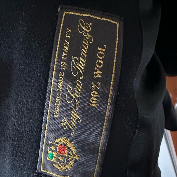 Fleurette Black 100% Wool Peacoat size 20 - Picture 3 of 4